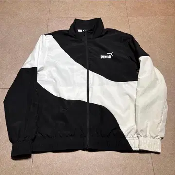 PUMA 스포츠 자켓 블랙/화이트