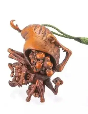 캡슐 Q 뮤지엄 요괴 족자 3 입체도 백귀야행 거미 (목조풍 채색)