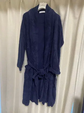 네이비 목욕 가운 벨트 포함