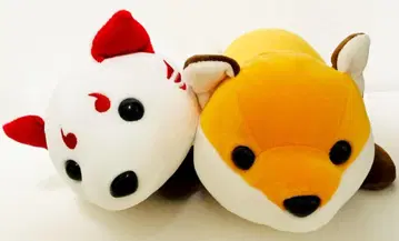 여우 봉제 인형 복권 2체 세트