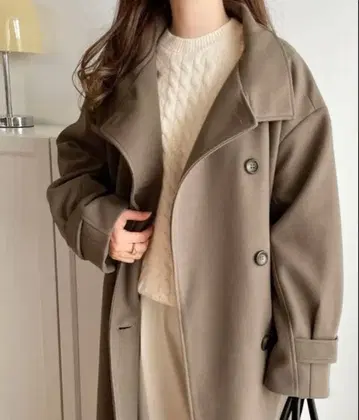 classicalelf 2way 니트 모사 스탠드 카라 롱 코트