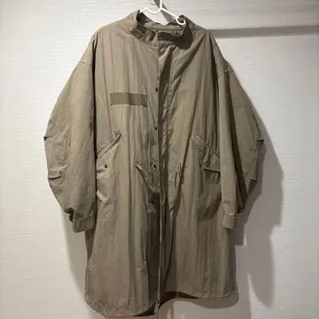 베이지 모즈 코트 오버 사이즈