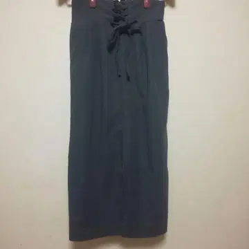 허리 레이스업풍 롱 스커트