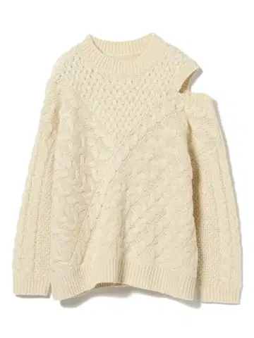 Ray BEAMS / 케이블 카타아키 크루넥 니트