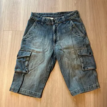 Allix Design 카고 숏팬츠 M 사이즈 데님 블루