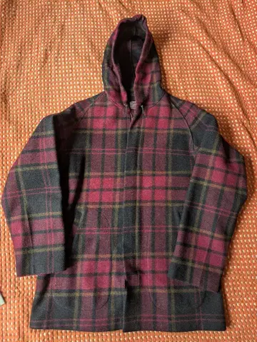 50s Pendleton 체크 무늬 후드 부착 자켓 M