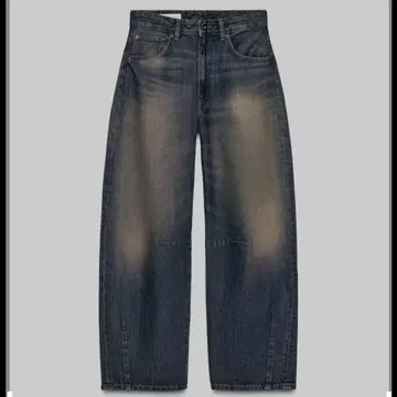 ZARA 미드 라이즈 - 배기 배럴 데님 팬츠