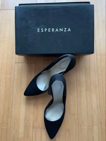 ESPERANZA 블랙 스웨이드 하이힐