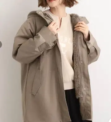 grove 보아 라이너 포함 모즈 코트 LL