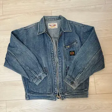 Lee 데님 자켓 L 사이즈 라이트 블루 히코리 패턴