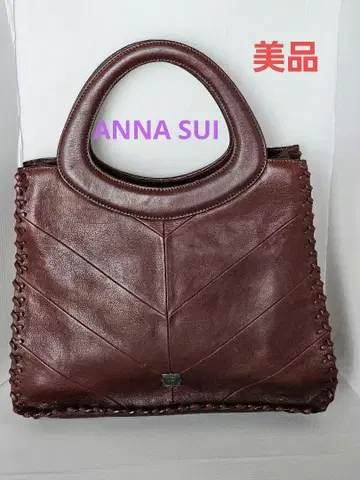 새상품급 ANNA SUI 가죽 브라운 토트백