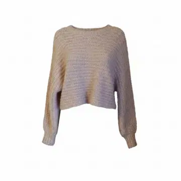 [ NATURAL BEAUTY BASIC ] 핑크 계열 라메 크롭 스웨터