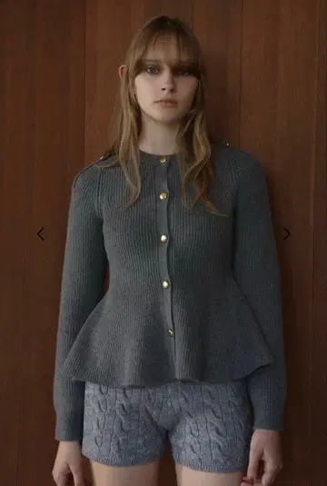 새상품 THE TOE RosenPeplumCardigan 가디건 S