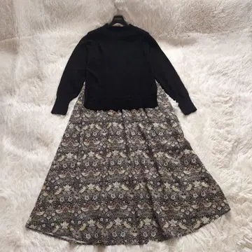 펠리시모 모리스 갤러리 니트 도킹 원피스 씨위드 S