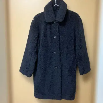 유니클로 플리스 스텐카라 코트 M 사이즈 블랙