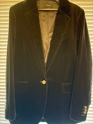 Theory 블랙 벨벳 테일러드 자켓 00