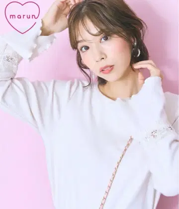 니센 marun 소매 레이스 절개 상의 여성용 티셔츠 빅 사이즈