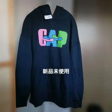 GAP 컬러풀 로고 네이비 후드티