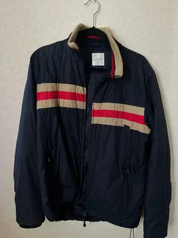 보이콧 아우터 남성용 여성용 네이비 스트라이프