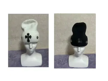 화이트 블랙 니트 모자 2세트