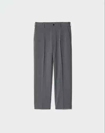 유니클로 턱 와이드 팬츠 그레이