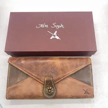 B2568 Ain Soph. 브라운 가죽 장지갑