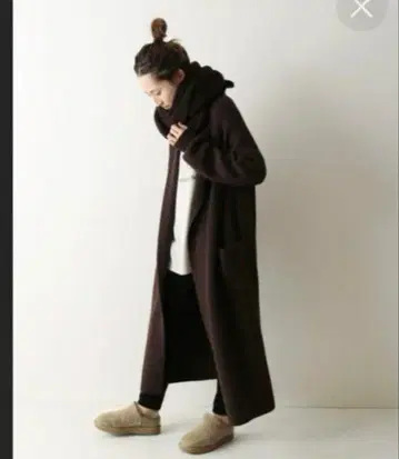 [ FRAMeWORK ] 립 롱 가디건 니트 롱 코트