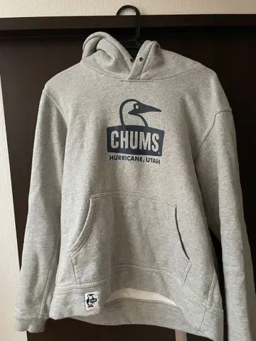 CHUMS 후드티 속기모 그레이