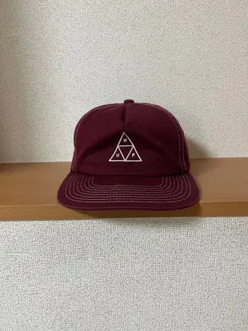 [ 새상품급 ] HUF Triple Triangle 캡 와인 레드