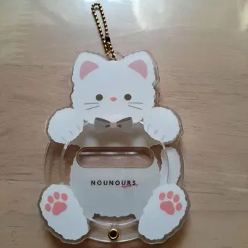 후쿠야 캔뱃지 애니멀 아크릴 프레임 다코캣 화이트 흰 고양이