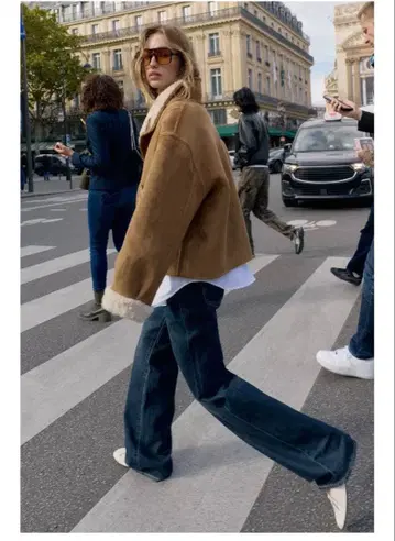 ZARA 리버서블 더블 페이스 자켓 XS