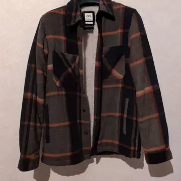 ZARA 체크 무늬 플리스 자켓 M