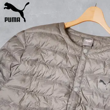 J394@ PUMA 경량 다운 노카라 자켓 L 그레이