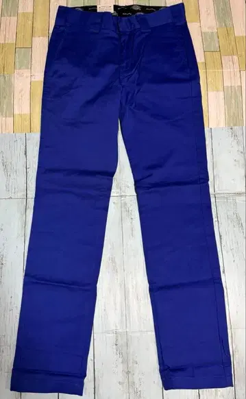 Dickies 플랫 프론트 워크 팬츠 30 블루
