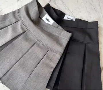 에피누 플리츠 미니 스커트 블랙