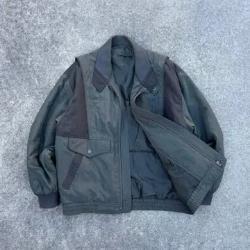 90's vintage 충전솜 블루종 절개 디자인 아메카지 시티 보이