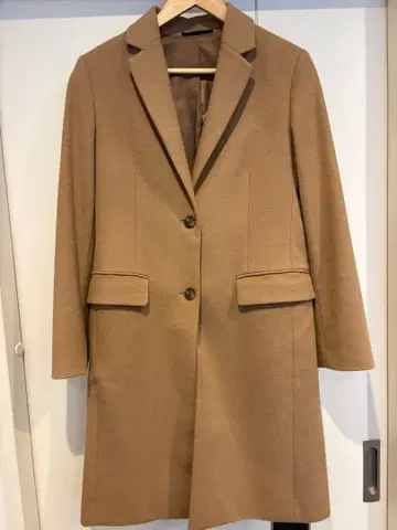 베이지 울 캐시미어 체스터 코트 M 사이즈