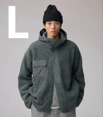 [ 새상품 택 포함 ] GU 보아 플리스 스냅 후드티 엔지니어드 가먼츠