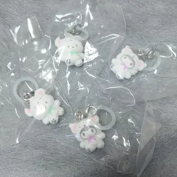 산리오 메지루시 액세서리 포근포근 스노우 2종 4개