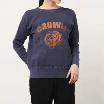 MIXTA GROWL 크루넥 맨투맨 속기모 미국 XS