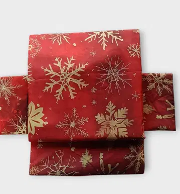 크리스마스 나고야 오비 눈꽃 빨간색