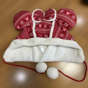 디즈니 팬캡 노르딕 무늬 빨간색 미니