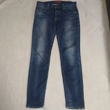 RED CARD 슬림핏 다크 블루 데님