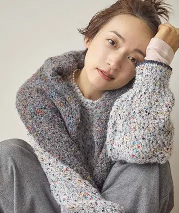 3게이지 톡톡 얀 튜닉 니트 라이트 그레이