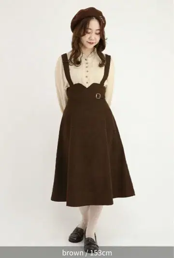[ F i.n.t ] 오버롤 스커트 ( 브라운 )