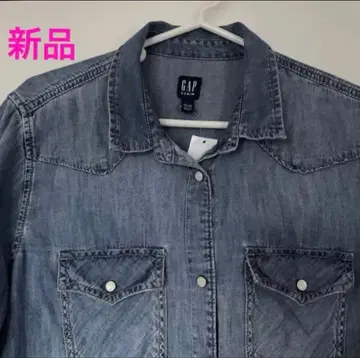 택 포함 새상품 GAP 여성용 바지 셔츠 긴팔 셔츠 정가 5900엔