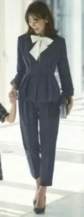 페플럼 팬츠 수트 3종 셋업