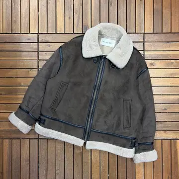 Ray BEAMS 페이크 무스탕 B-3 플라이트 자켓 보아 안감