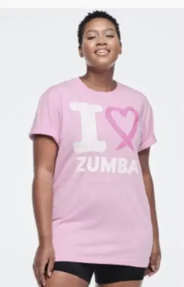 ZUMBA 줌바 의류 정품 T셔츠 핑크
