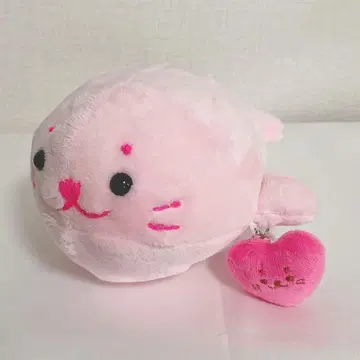 포근포근 하트 시로탄 봉제 인형 핑크